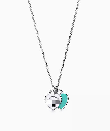 Wholesale Epoxy diamond gold-plated heart clavicle necklace